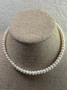 Classic White Pearl  authentic Strand Necklace - Elegant Women's Jewelry